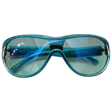 versace greek key shield sunglasses|Versace 1990s Blue Greek Key Shield Sunglasses .